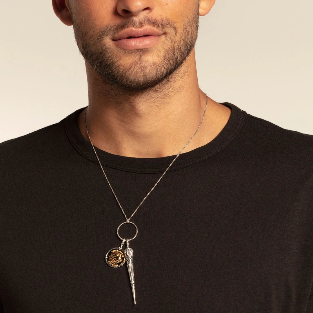 Thomas Sabo Lion Disc Silver & Gold Pendant Charm