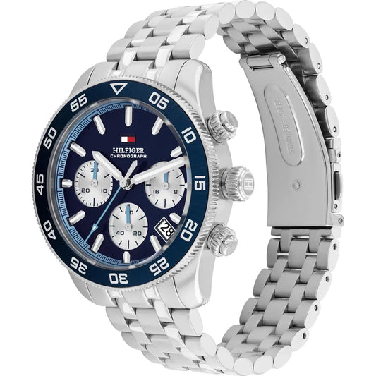 Tommy Hilfiger Blue Chrono Dial Gents Stainless Steel Watch