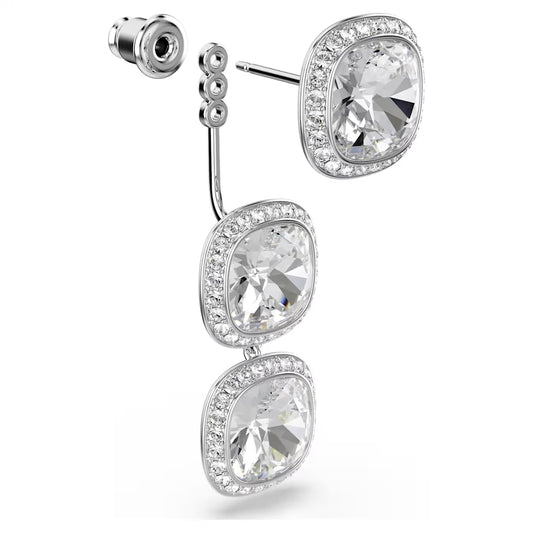 Una Angelic Cushion Cut Swarovski Drop Earrings
