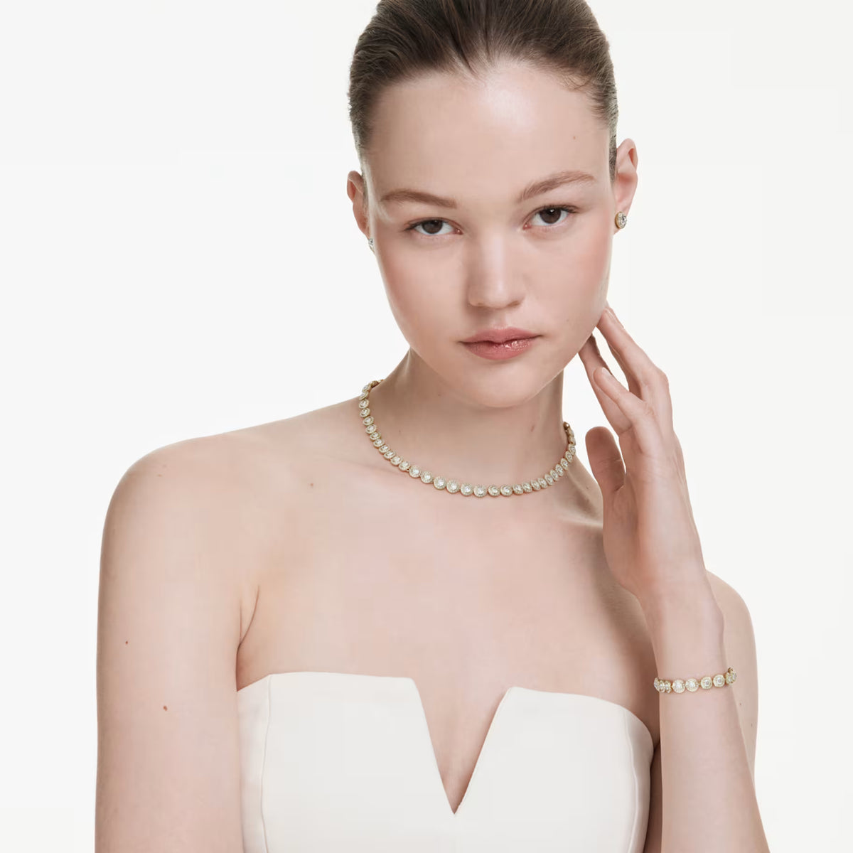 UNA GOLD ANGELIC SWAROVSKI SET
