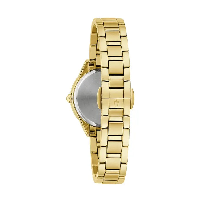 Bulova Sutton Diamond Ladies Gold Stainless Steel Watch
