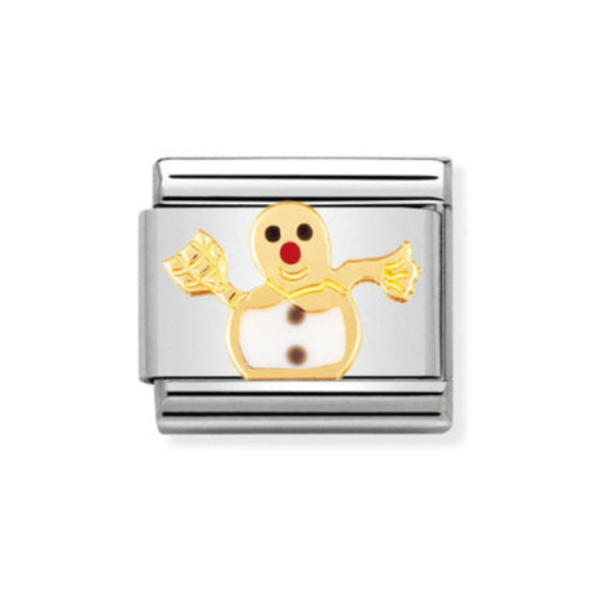 Composable Link, white Snowman charm