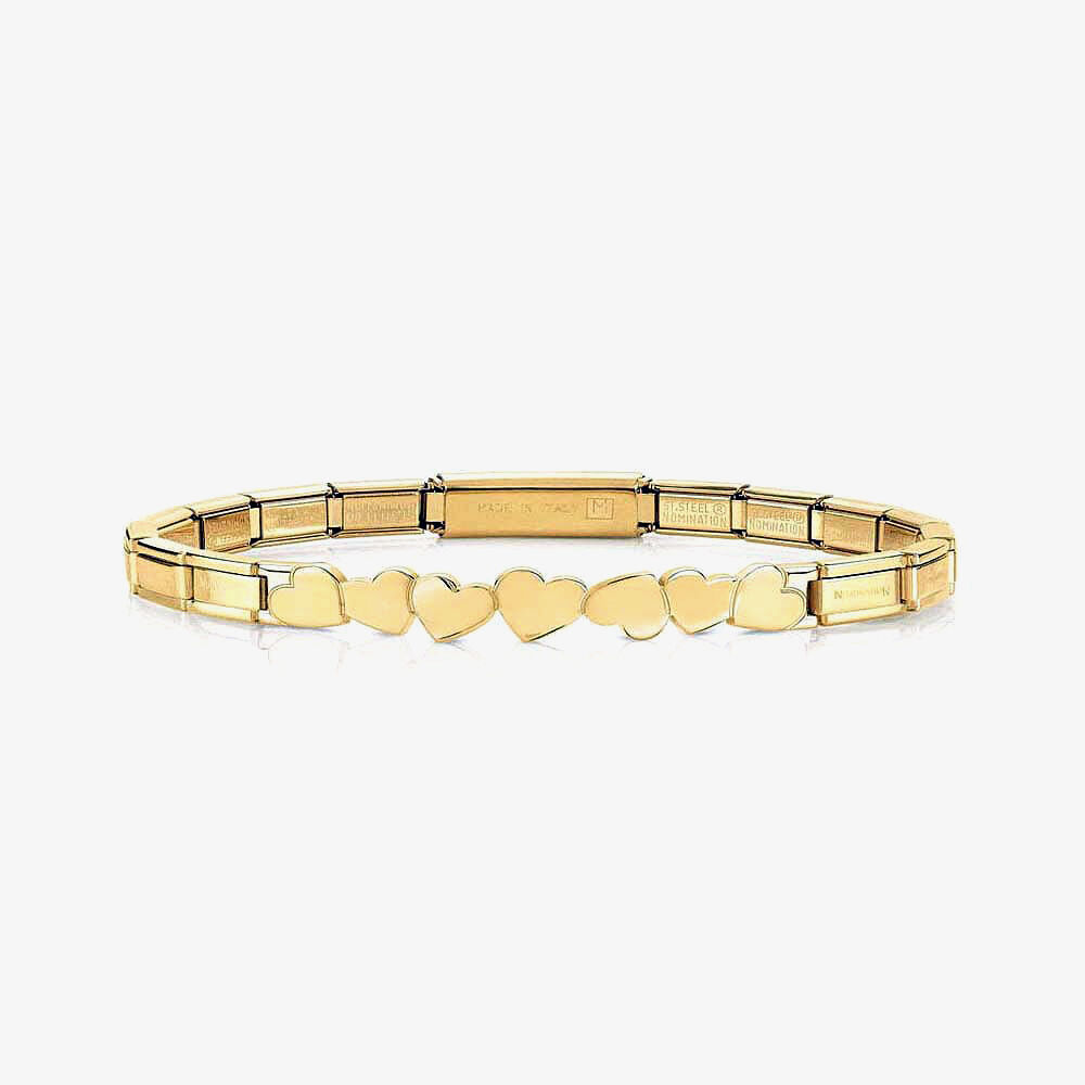 GOLD HEARTS NOMINATION BRACELET