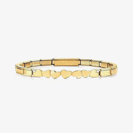 GOLD HEARTS NOMINATION BRACELET
