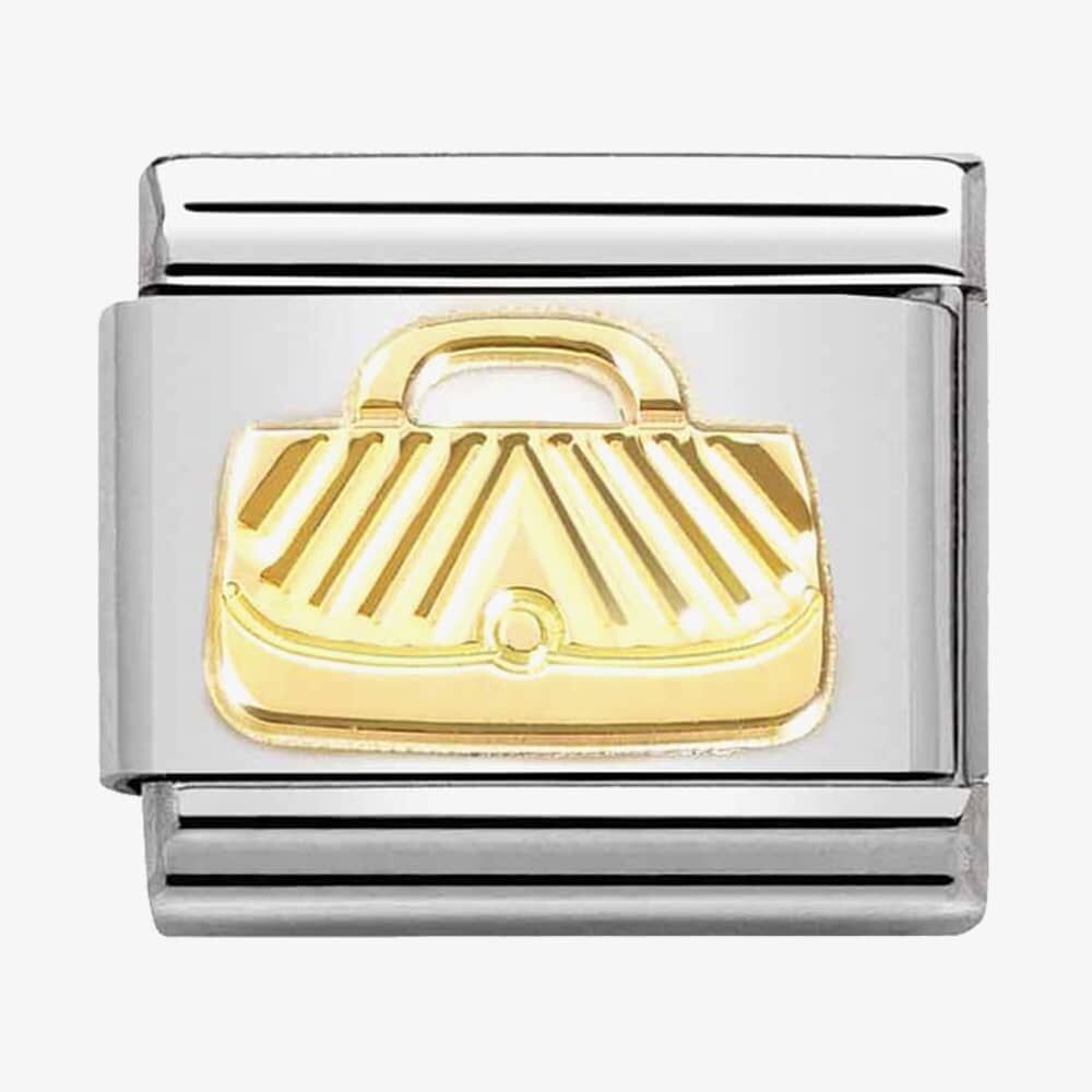 GOLD DIAMONDCUT HANDBAG NOMINATION CHARM
