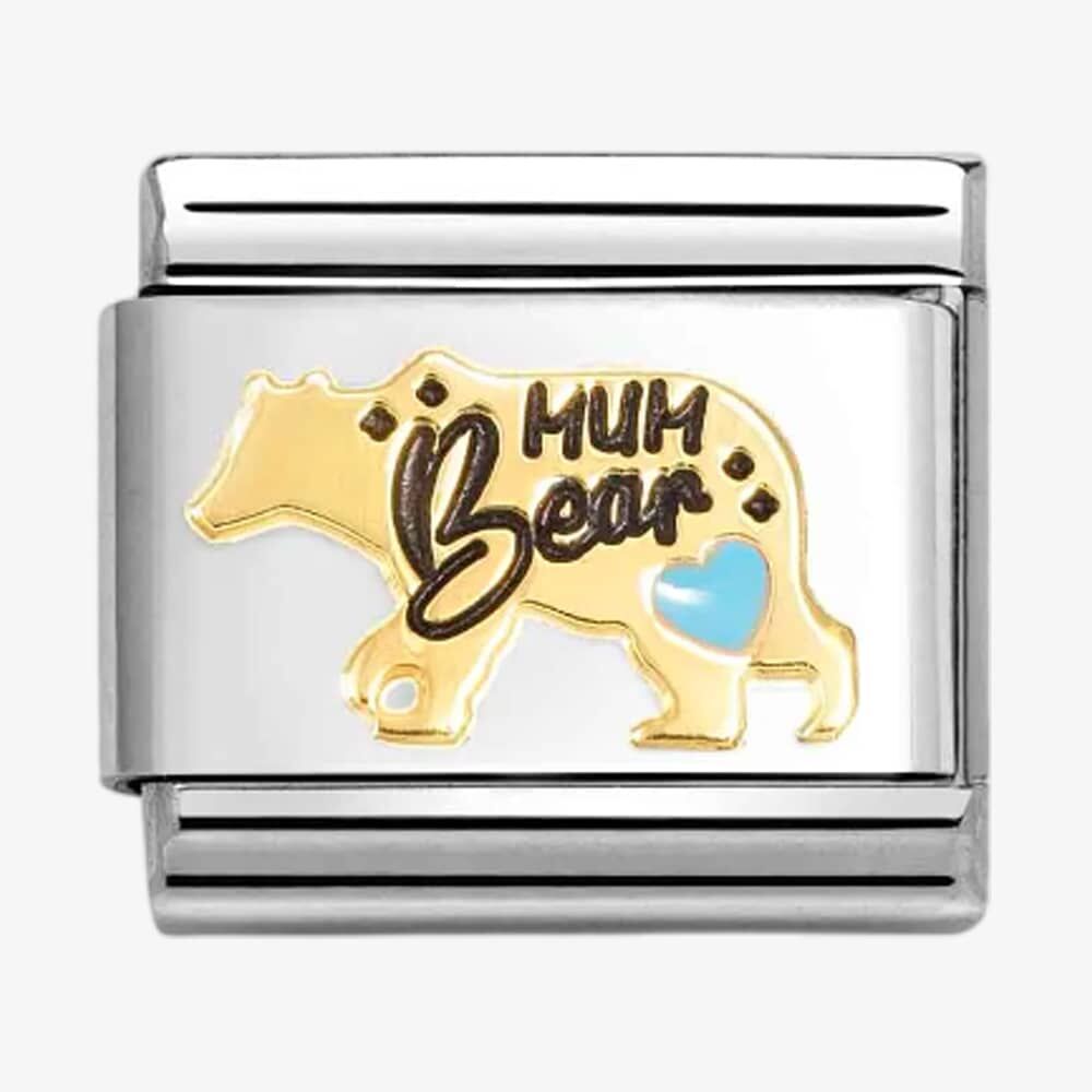 NOMINATION BLUE 'MUM BEAR' CHARM