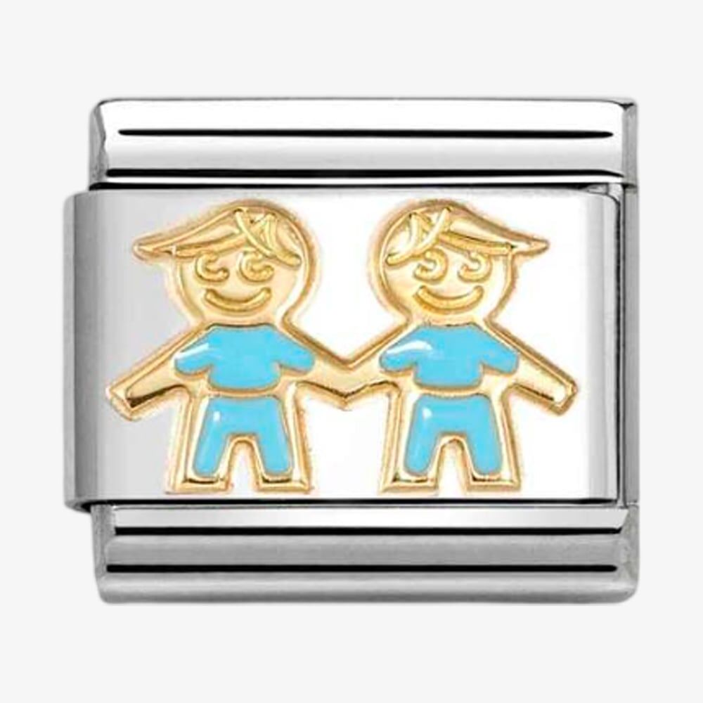 GOLD BLUE BROTHERS NOMINATION CHARM