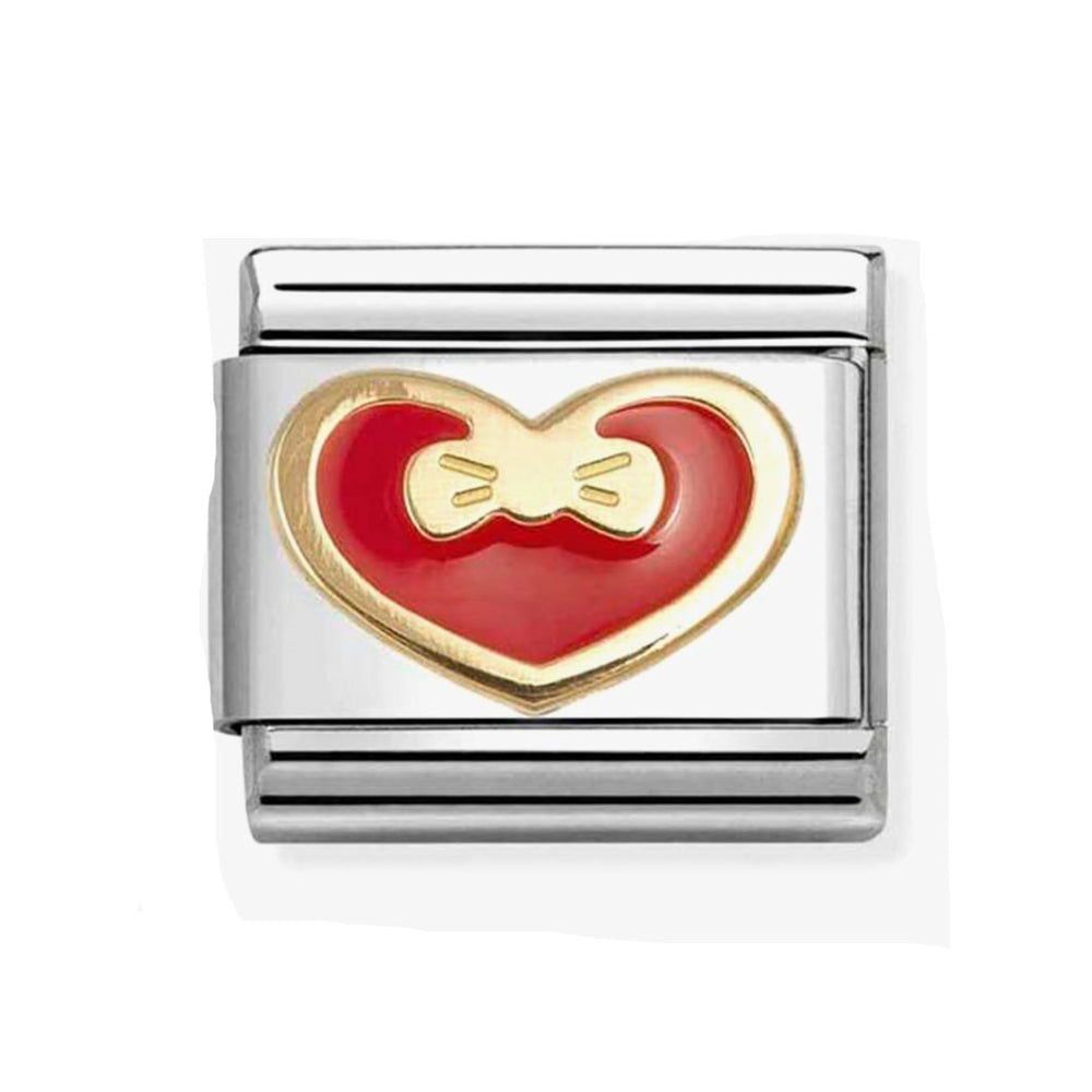 RED HEART WITH BOW CHARM