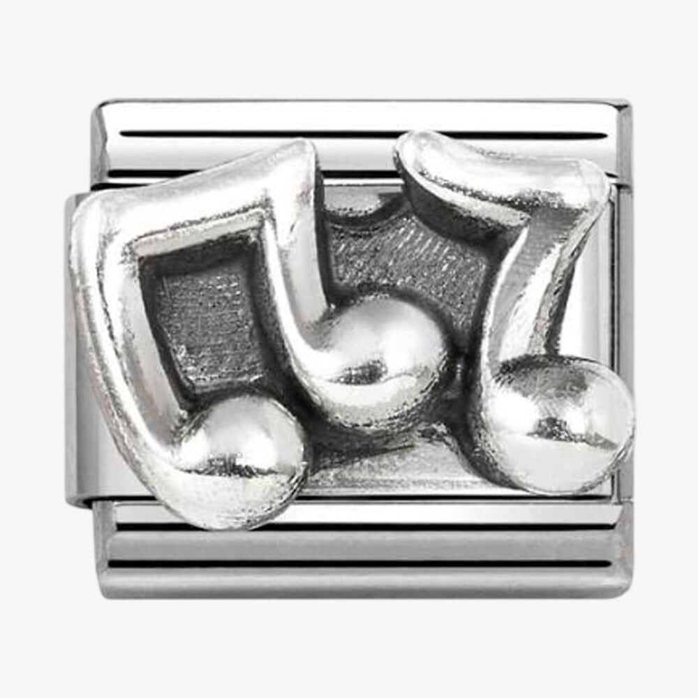 COMPOSABLE CLASSIC LINK, MUSIC NOTE WITH STONES