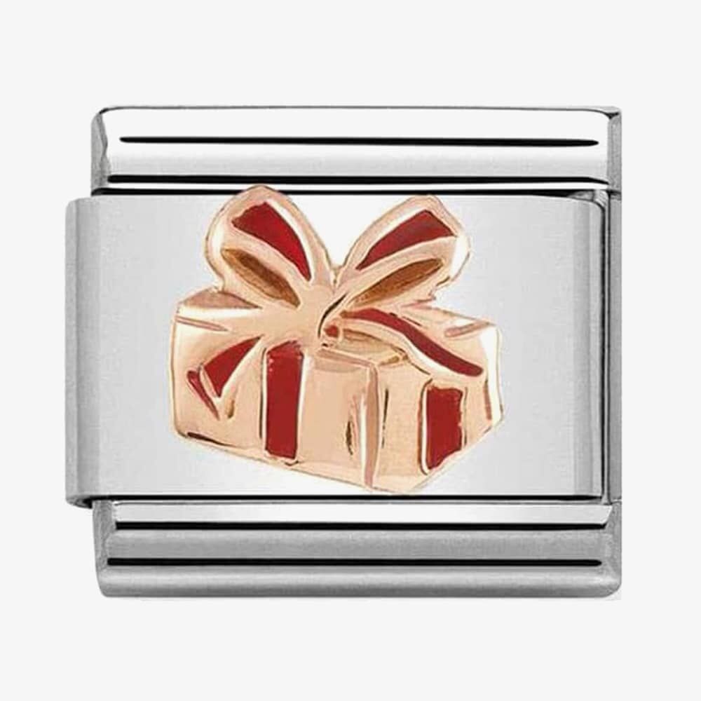 NOM ROSEGOLD GIFT WITH RED ENAMEL