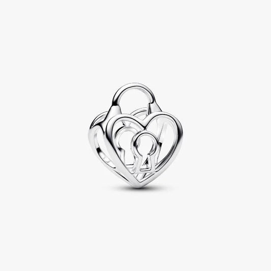 Heart Padlock Charm