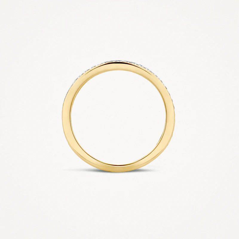 14ct Gold Zirconia Pave Eternity Ring