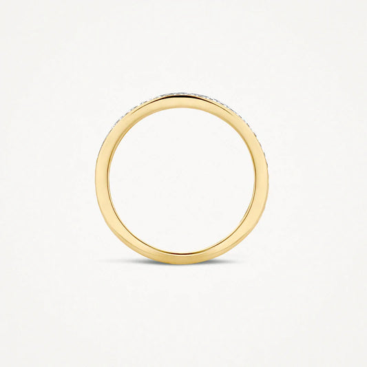 14ct Gold Zirconia Pave Eternity Ring