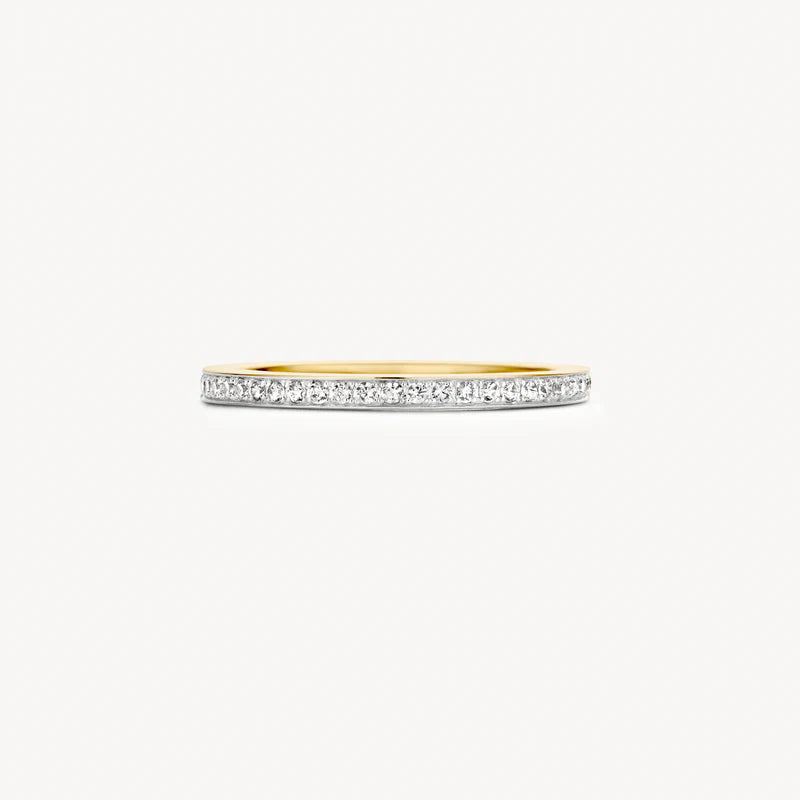 14ct Gold Zirconia Pave Eternity Ring