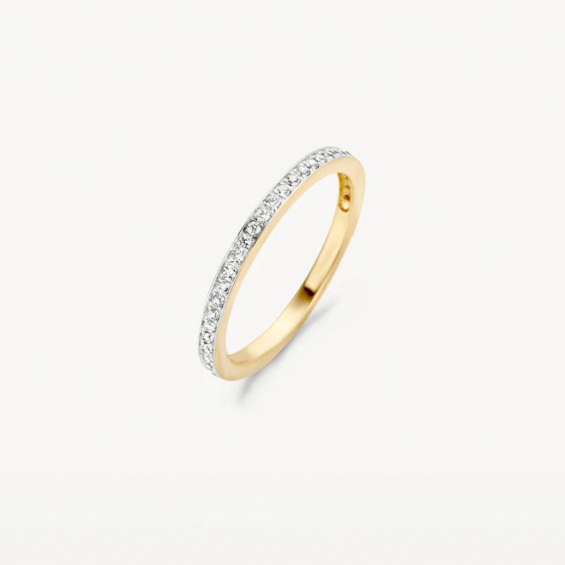 14ct Gold Zirconia Pave Eternity Ring