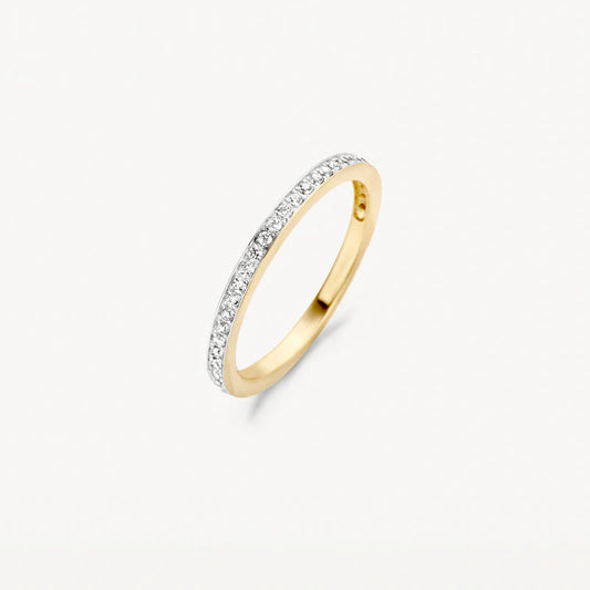 14ct Gold Zirconia Pave Eternity Ring