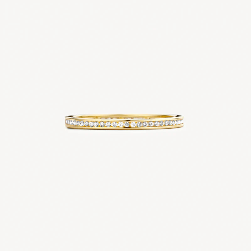 14ct Gold Channel Set Zirconia Eternity Ring