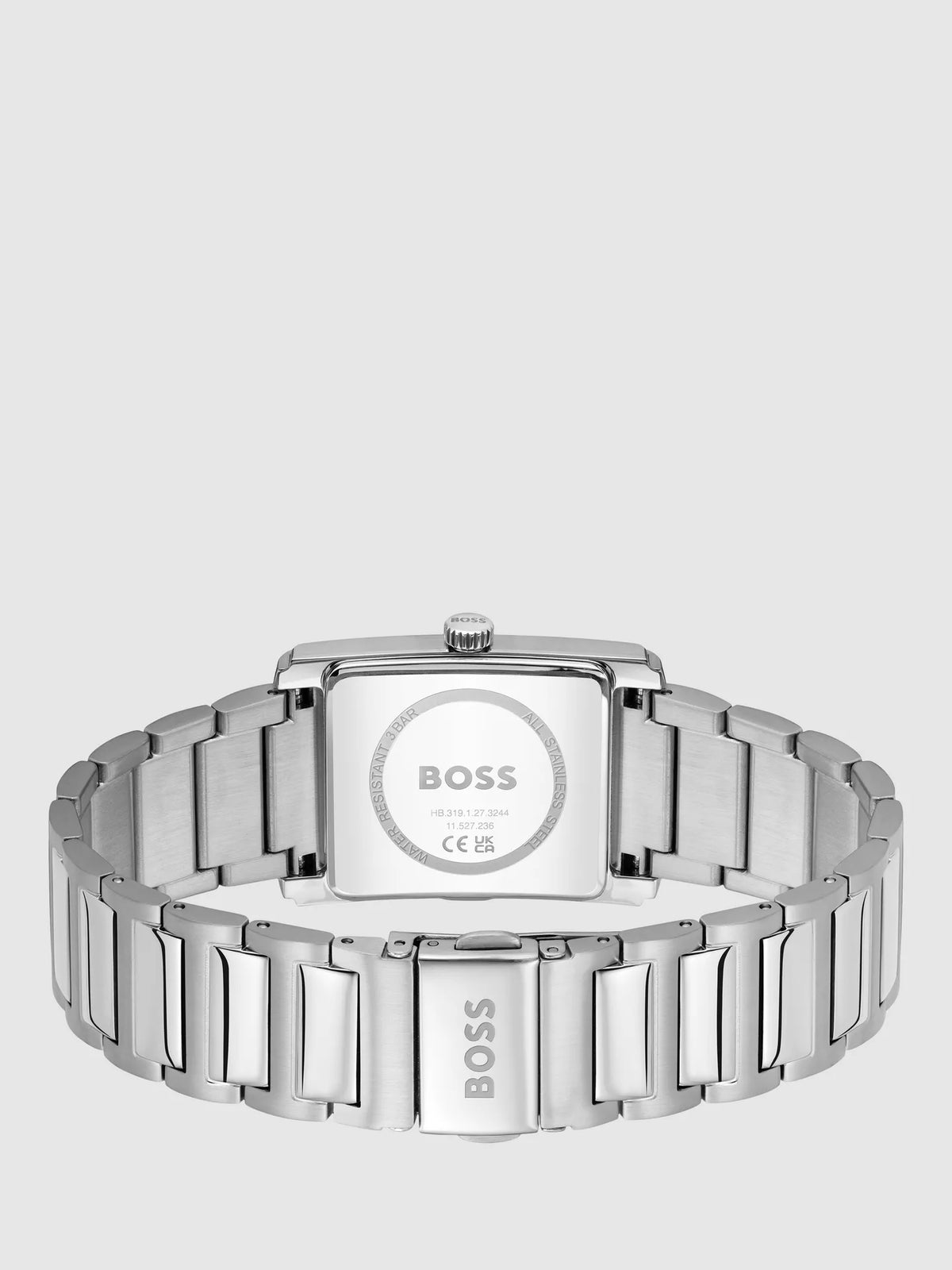 Boss Rectangular Watch BOSS RECTANGULAR BLACK DIAL GENTS STAINLESS STEEL WATCH – Adams Jewellers