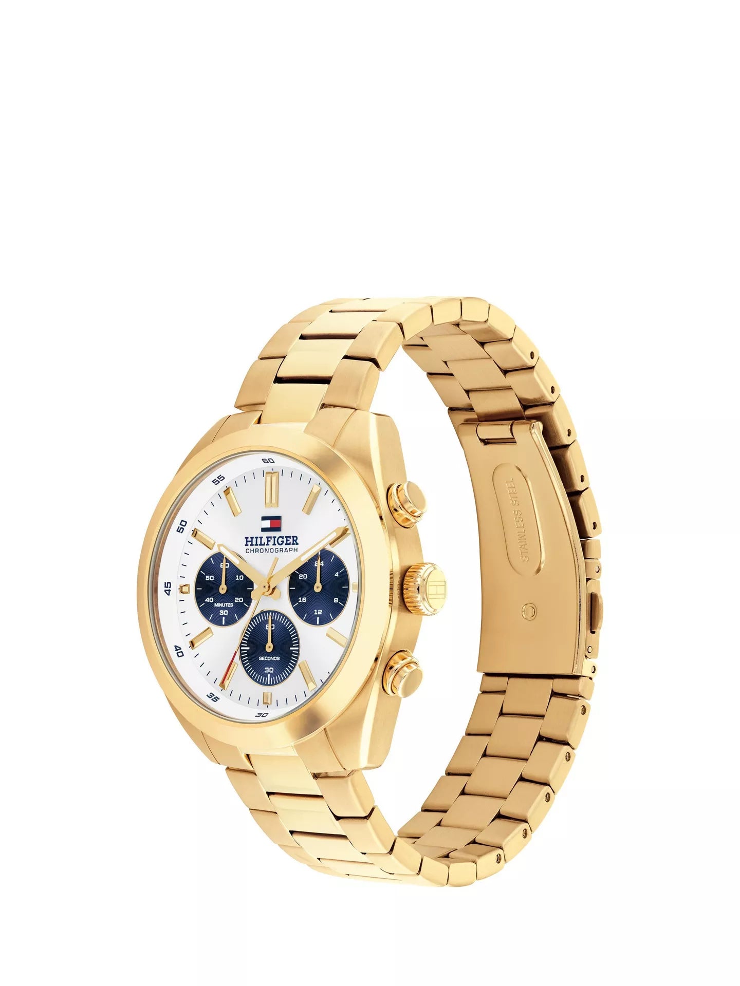 TOMMY HILFIGER CHRONOGRAPH GENTS GOLD STAINLESS STEEL WATCH