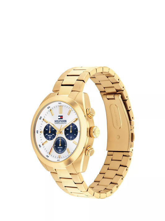 TOMMY HILFIGER CHRONOGRAPH GENTS GOLD STAINLESS STEEL WATCH