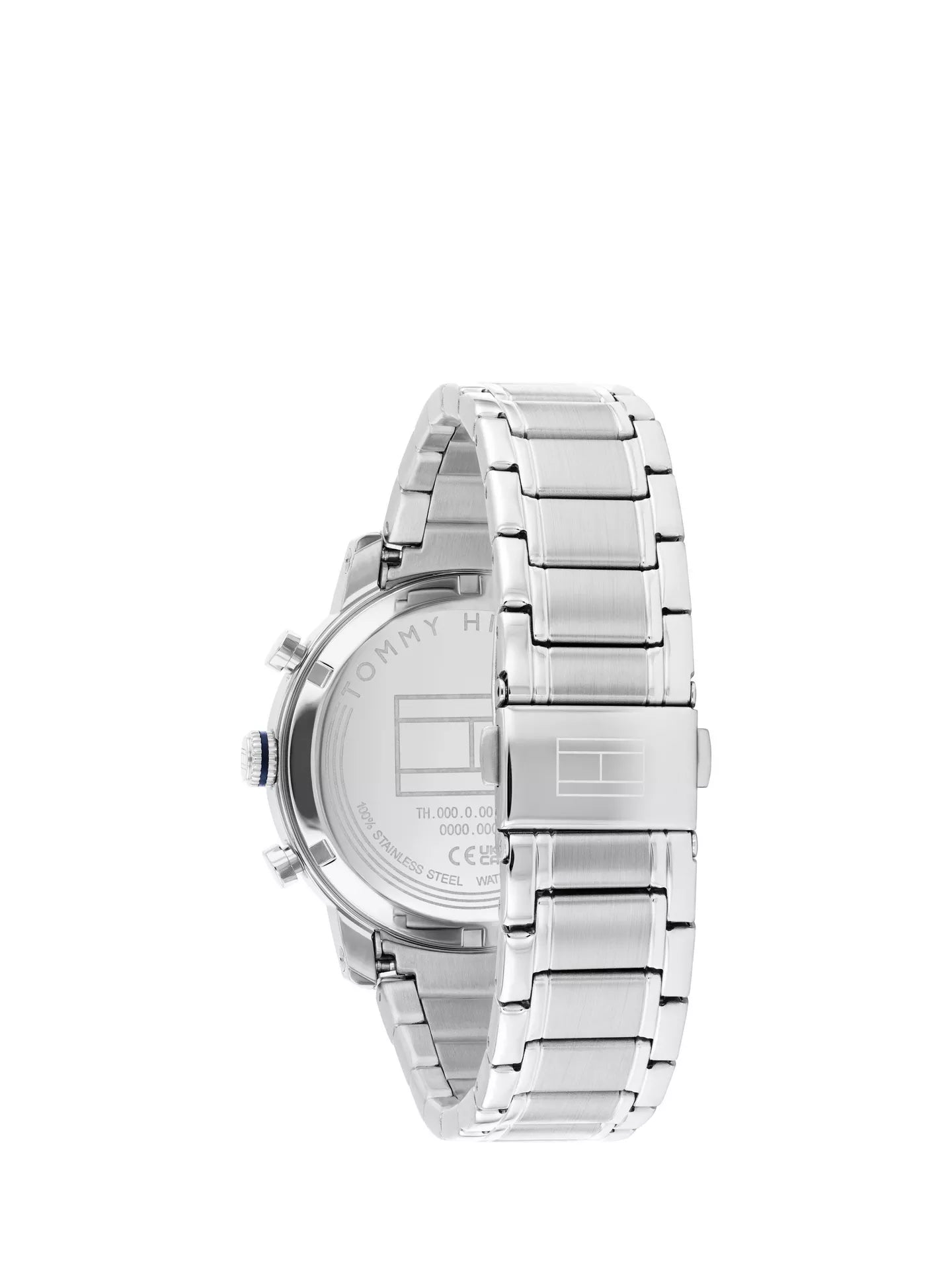 TOMMY HILFIGER NAVY CHRONO GENTS STAINLESS STEEL WATCH