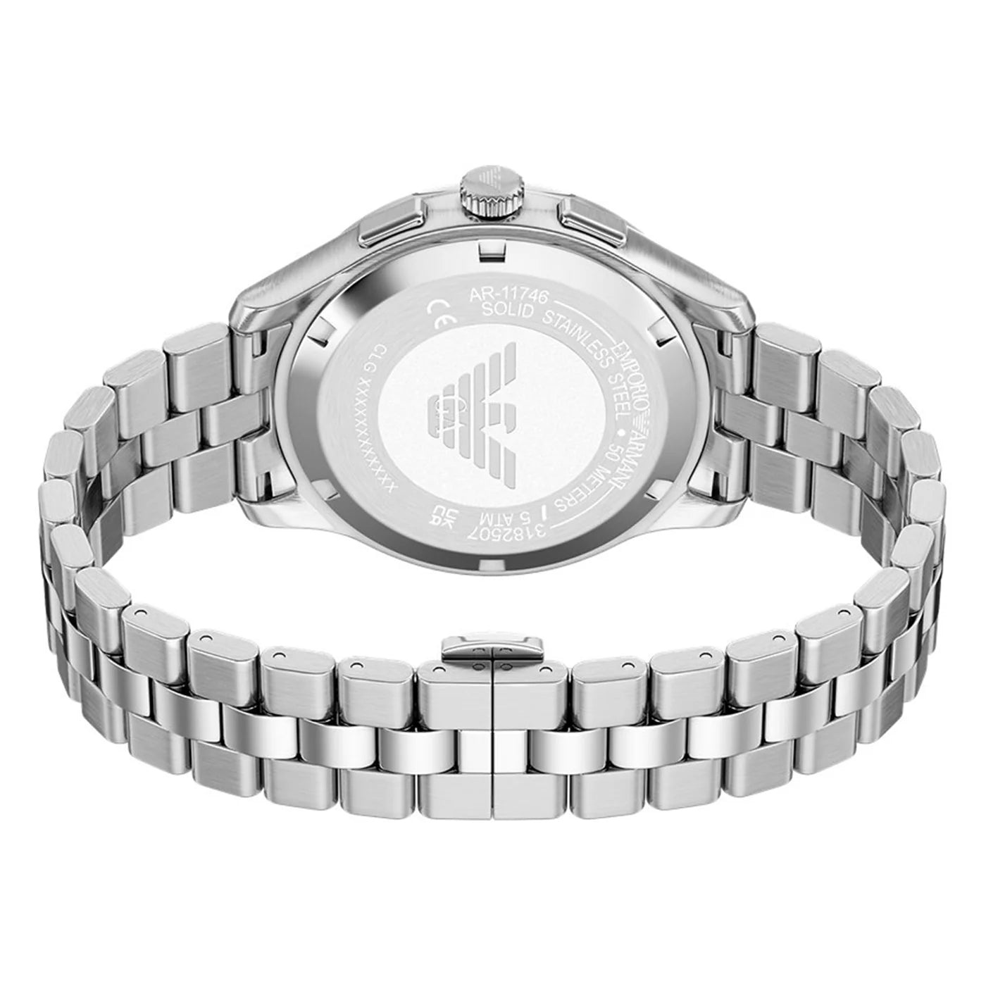ARMANI DARIO GREEN DIAL GENTS STAINLESS STEEL WATCH