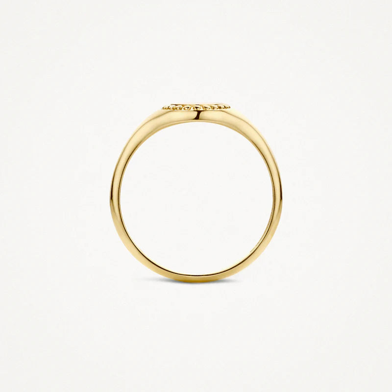 14ct Yellow Gold Twisted Signet Ring