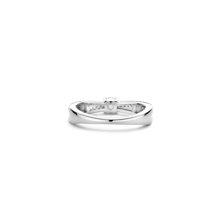 TISENTO CZ SOLITAIRE TWIST BAND RING