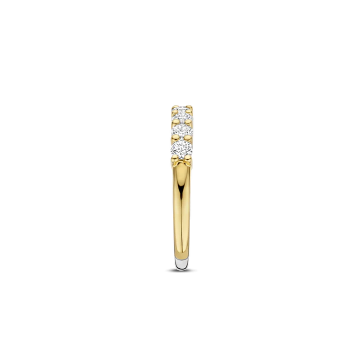 TISENTO GOLD 7 STONE CZ RING