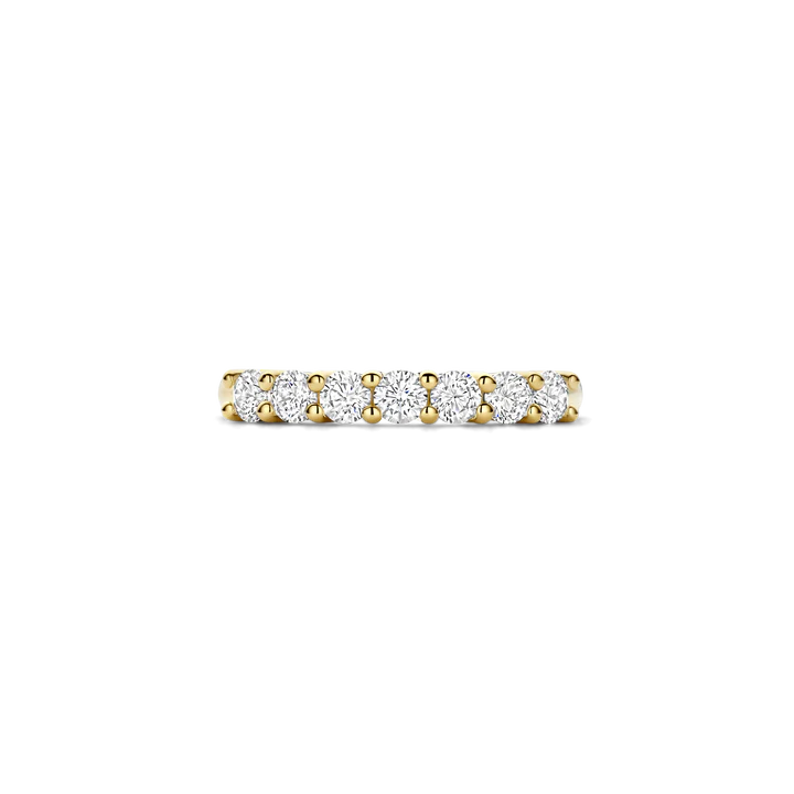 TISENTO GOLD 7 STONE CZ RING