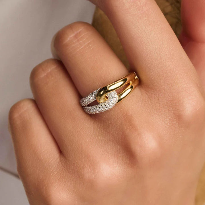 TISENTO CZ INTERLOCKING RING