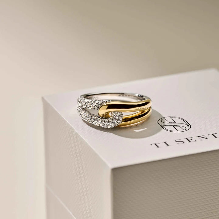 TISENTO CZ INTERLOCKING RING