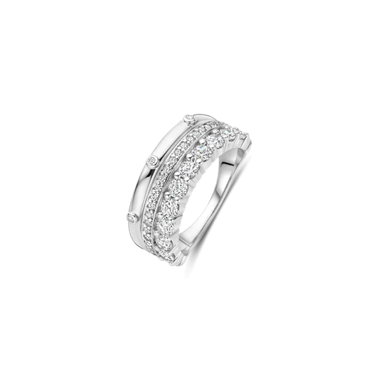 TISENTO CZ MIXED CUTS CHUNKY RING