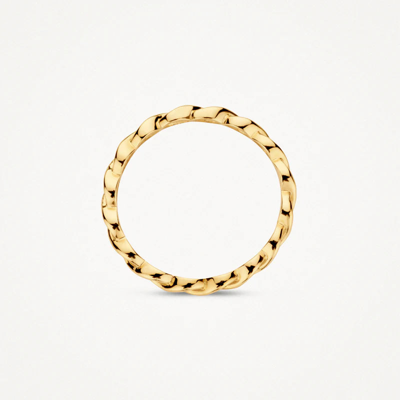 Blush 14ct Gold Twisted Rope Band Ring 2.6mm