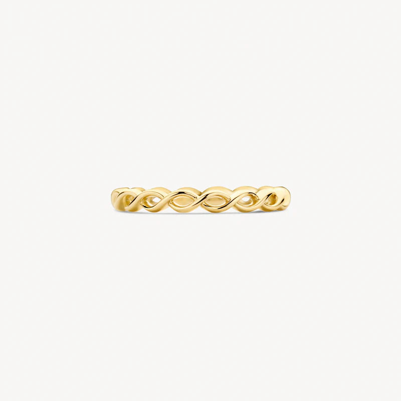 Blush 14ct Gold Twisted Rope Band Ring 2.6mm