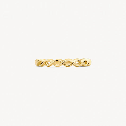 Blush 14ct Gold Twisted Rope Band Ring 2.6mm