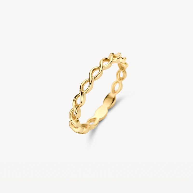 Blush 14ct Gold Twisted Rope Band Ring 2.6mm