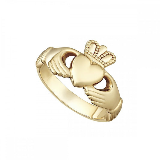 14CT HEAVY LADIES CLADDAGH RING