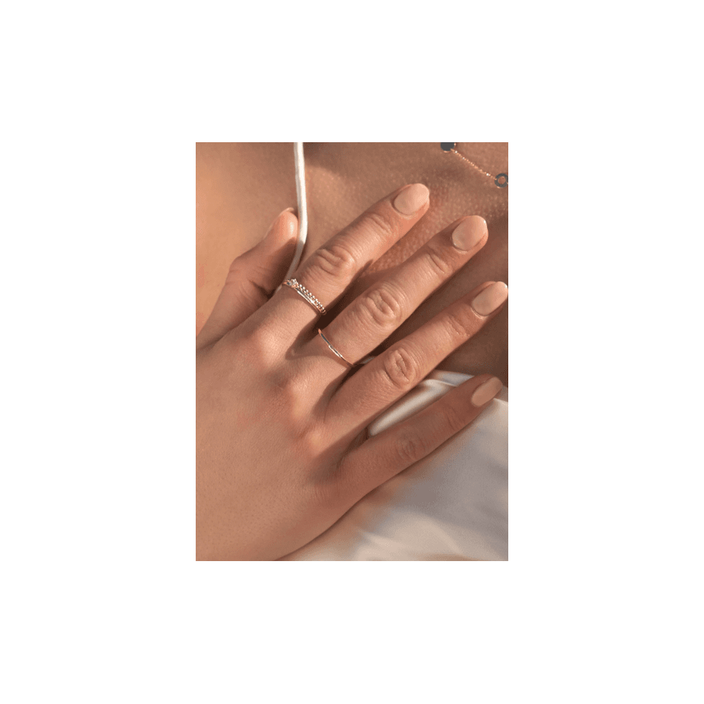 14CT VILLA CARMINA WHITE TOPAZ RING