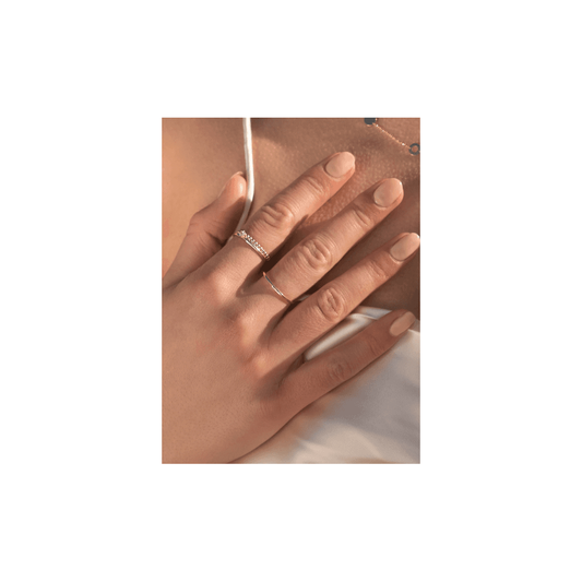 14CT VILLA CARMINA WHITE TOPAZ RING