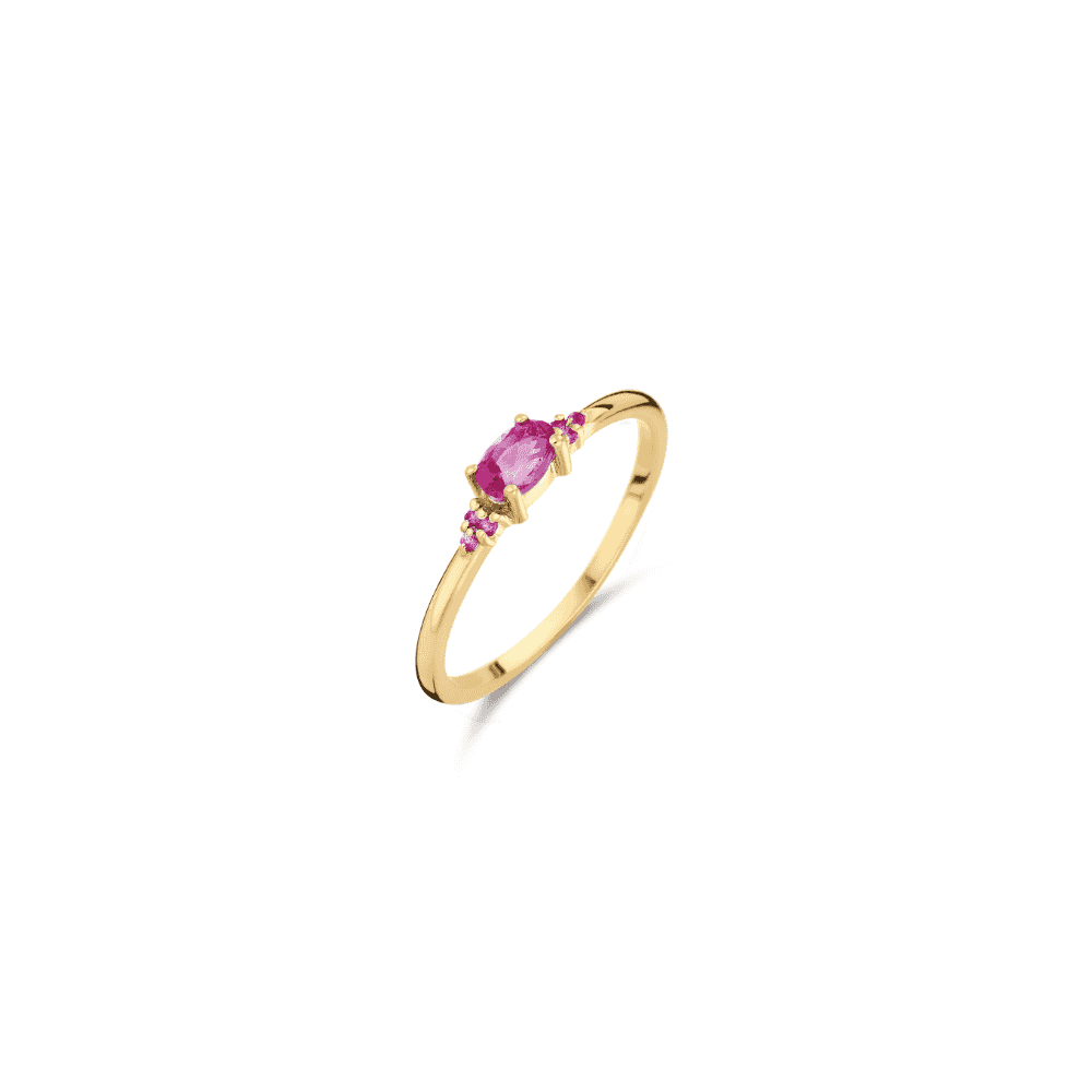 14CT VINTAGE PINK TOPAZ RING