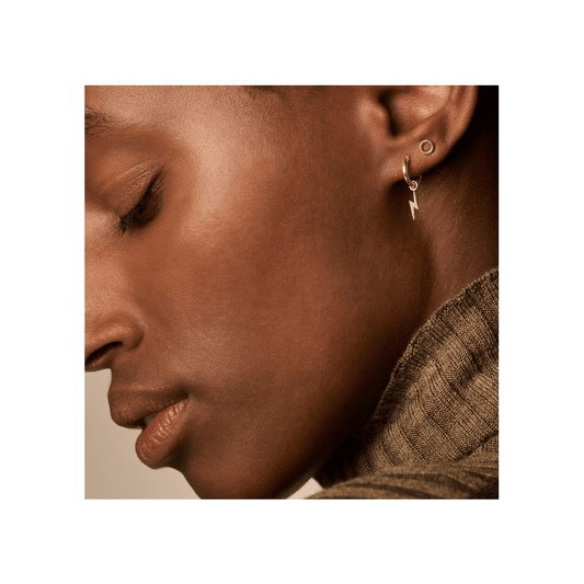 14CT YG CIRCLE STUD EARRINGS