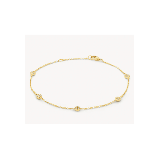 14CT YG CZ BRACELET