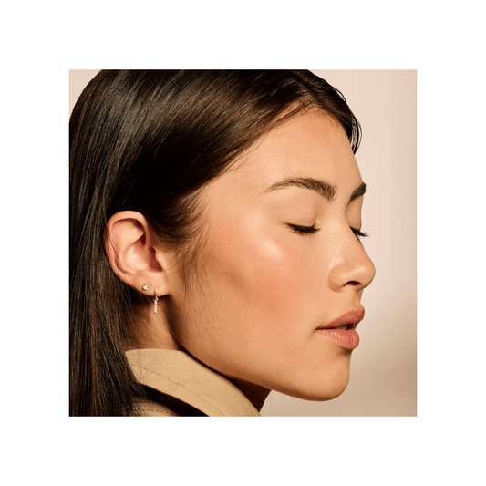14CT YG CZ EARRINGS