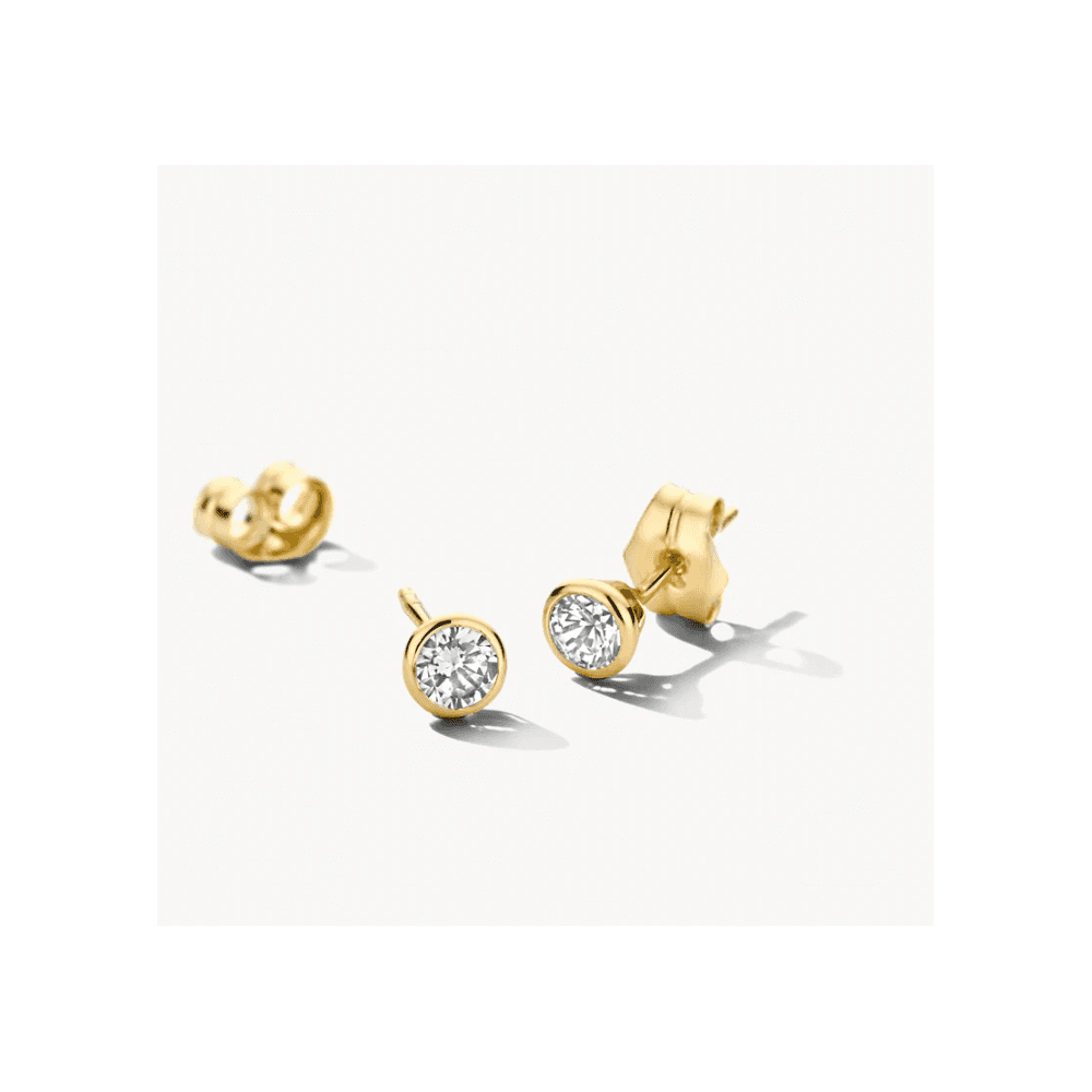 14CT YG CZ EARRINGS
