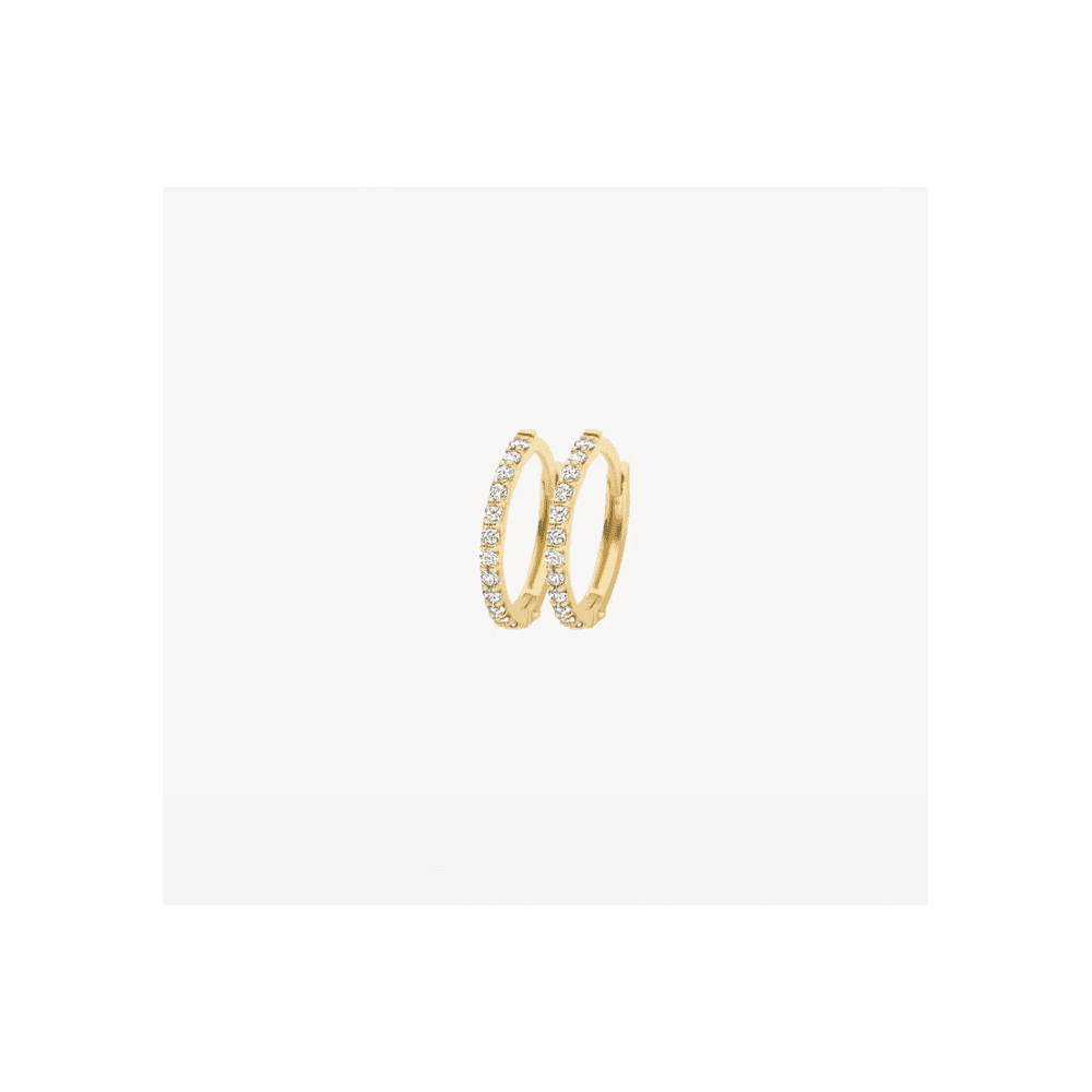 14CT YG CZ HUGGIE HOOPS