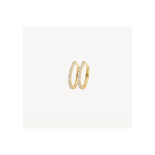 14CT YG CZ HUGGIE HOOPS