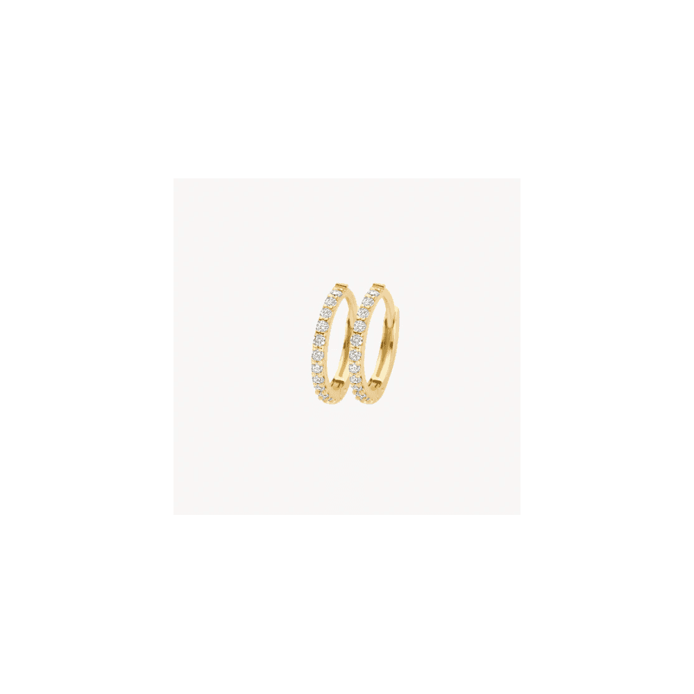 14CT YG CZ HUGGIE HOOPS