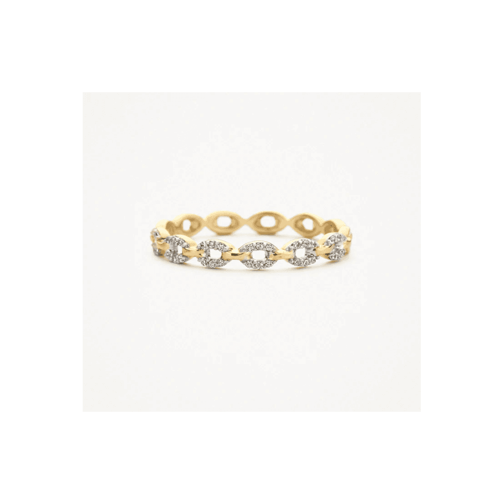 14CT YG CZ RING 