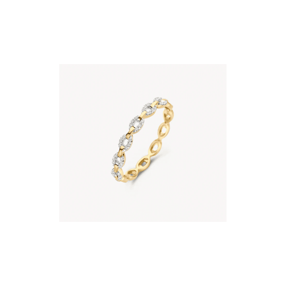 14CT YG CZ RING 